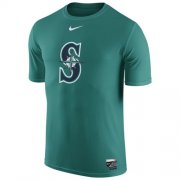 Wholesale Cheap Seattle Mariners Nike Authentic Collection Legend Logo 1.5 Performance T-Shirt Aqua