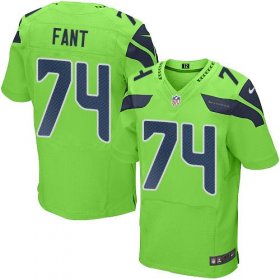 Wholesale Cheap Nike Seahawks #74 George Fant Green Men\'s Stitched NFL Elite Rush Jersey