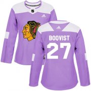 Wholesale Cheap Adidas Blackhawks #27 Adam Boqvist Purple Authentic Fights Cancer Women's Stitched NHL Jersey