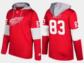 Wholesale Cheap Red Wings #83 Trevor Daley Red Name And Number Hoodie