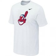 Wholesale Cheap MLB Cleveland Indians Heathered Nike Blended T-Shirt White