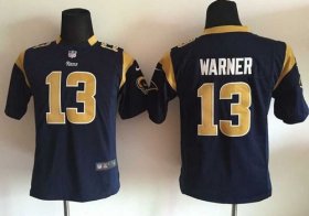 Wholesale Cheap Nike Rams #13 Kurt Warner Navy Blue Team Color Youth Stitched NFL Elite Jersey