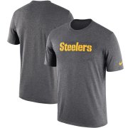 Wholesale Cheap Pittsburgh Steelers Nike Sideline Seismic Legend Performance T-Shirt Charcoal