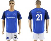 Wholesale Cheap Everton #21 Besic Home Soccer Club Jersey
