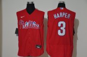 Wholesale Cheap Men's Philadelphia Phillies #3 Bryce Harper Red 2020 Cool and Refreshing Sleeveless Fan Stitched Flex Nike Jersey