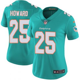 Wholesale Cheap Nike Dolphins #25 Xavien Howard Aqua Green Team Color Women\'s Stitched NFL Vapor Untouchable Limited Jersey