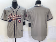 Cheap Men's Houston Astros Blank Grey Cool Base Stitched Baseball Jerseys