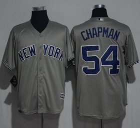 Wholesale Cheap Yankees #54 Aroldis Chapman Grey New Cool Base Stitched MLB Jersey