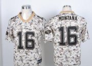 Wholesale Cheap Nike 49ers #16 Joe Montana Camo USMC Men's Stitched NFL Elite Jersey