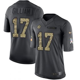 Wholesale Cheap Nike Steelers #17 Joe Gilliam Black Men\'s Stitched NFL Limited 2016 Salute to Service Jersey