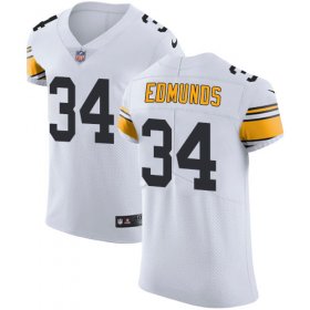 Wholesale Cheap Nike Steelers #34 Terrell Edmunds White Men\'s Stitched NFL Vapor Untouchable Elite Jersey