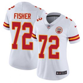 Wholesale Cheap Nike Chiefs #72 Eric Fisher White Women\'s Stitched NFL Vapor Untouchable Limited Jersey