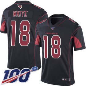 Wholesale Cheap Nike Cardinals #18 Kevin White Black Men\'s Stitched NFL Limited Rush 100th Season Jersey