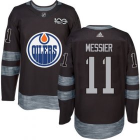Wholesale Cheap Men\'s Edmonton Oilers #11 Mark Messier Black 1917-2017 100th Anniversary Stitched NHL Jersey
