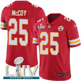 Wholesale Cheap Nike Chiefs #25 LeSean McCoy Red Super Bowl LIV 2020 Team Color Men\'s Stitched NFL Vapor Untouchable Limited Jersey