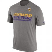 Wholesale Cheap Men's Minnesota Vikings Nike Practice Legend Performance T-Shirt Grey