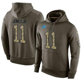 Wholesale Cheap NFL Men\'s Nike Detroit Lions #11 Marvin Jones Jr Stitched Green Olive Salute To Service KO Performance Hoodie