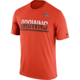 Wholesale Cheap Men\'s Cleveland Browns Nike Practice Legend Performance T-Shirt Orange