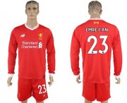 Wholesale Cheap Liverpool #23 Emre Can Home Long Sleeves Soccer Club Jersey