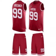 Wholesale Cheap Nike 49ers #99 DeForest Buckner Red Team Color Men's Stitched NFL Limited Tank Top Suit Jersey