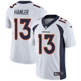 Wholesale Cheap Nike Broncos #13 KJ Hamler White Men\'s Stitched NFL Vapor Untouchable Limited Jersey
