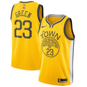Wholesale Cheap Nike Warriors #23 Draymond Green Gold NBA Swingman Earned Edition Jersey
