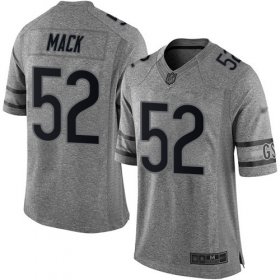 Wholesale Cheap Nike Bears #52 Khalil Mack Gray Men\'s Stitched NFL Limited Gridiron Gray Jersey