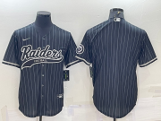 Wholesale Cheap Men's Las Vegas Raiders Blank Black With Patch Cool Base Stitched Baseball Jersey