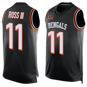 Wholesale Cheap Nike Bengals #11 John Ross III Black Team Color Men\'s Stitched NFL Limited Tank Top Jersey