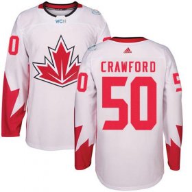 Wholesale Cheap Team Canada #50 Corey Crawford White 2016 World Cup Stitched Youth NHL Jersey