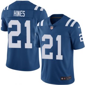 Wholesale Cheap Nike Colts #21 Nyheim Hines Royal Blue Team Color Men\'s Stitched NFL Vapor Untouchable Limited Jersey