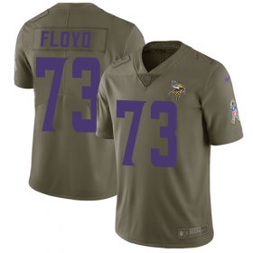 Wholesale Cheap Nike Vikings #73 Sharrif Floyd Olive Men\'s Stitched NFL Limited 2017 Salute to Service Jersey