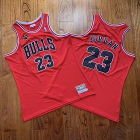 Wholesale Cheap Men\'s Chicago Bulls #33 Scottie Pippen 1993-2013 20th Champions Patch Red Hardwood Classics Soul AU Throwback Jersey