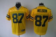 Wholesale Cheap Packers #87 Jordy Nelson Yellow Stitched NFL Jersey