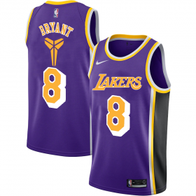 Wholesale Cheap Men\'s Los Angeles Lakers #8 Kobe Bryant Purple Nike Swingman Black Mamba Logo Swingman Jeresy