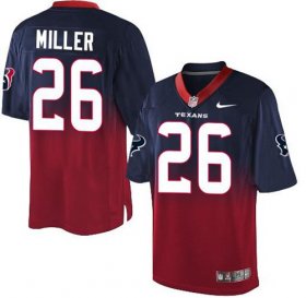 Wholesale Cheap Nike Texans #26 Lamar Miller Navy Blue/Red Men\'s Stitched NFL Elite Fadeaway Fashion Jersey
