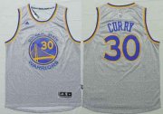 Wholesale Cheap Men's Golden State Warriors #30 Stephen Curry Revolution 30 Swingman 2014 New Gray Jersey