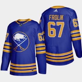 Cheap Buffalo Sabres #67 Michael Frolik Men\'s Adidas 2020-21 Home Authentic Player Stitched NHL Jersey Royal Blue