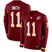 Wholesale Cheap Nike Redskins #11 Alex Smith Burgundy Red Team Color Men's Stitched NFL Limited Therma Long Sleeve Jersey