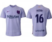 Wholesale Cheap Men 2021-2022 Club Barcelona away aaa version purple 16 Soccer Jersey