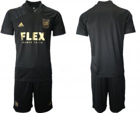 Wholesale Cheap Men 2021-2022 Club Los Angeles FC home black blank Adidas Soccer Jersey