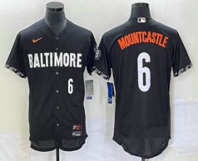 Wholesale Cheap Men\'s Baltimore Orioles #6 Ryan Mountcastle Number Black 2023 City Connect Flex Base Stitched Jersey