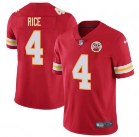 Cheap Men\'s Kansas City Chiefs #4 Rashee Rice Red Vapor Untouchable Limited Stitched Football Jersey