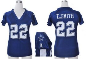 Wholesale Cheap Nike Cowboys #22 Emmitt Smith Navy Blue Team Color Draft Him Name & Number Top Women\'s Stitched NFL Elite Jersey