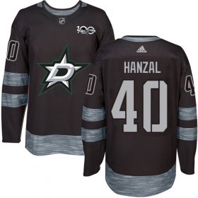 Cheap Adidas Stars #40 Martin Hanzal Black 1917-2017 100th Anniversary Stitched NHL Jersey