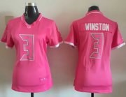 Wholesale Cheap Nike Buccaneers #3 Jameis Winston Pink Women's Stitched NFL Elite Bubble Gum Jersey