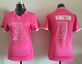 Wholesale Cheap Nike Buccaneers #3 Jameis Winston Pink Women\'s Stitched NFL Elite Bubble Gum Jersey
