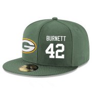 Wholesale Cheap Green Bay Packers #42 Morgan Burnett Snapback Cap NFL Player Green with White Number Stitched Hat