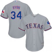 Wholesale Cheap Rangers #34 Nolan Ryan Grey Cool Base Stitched Youth MLB Jersey