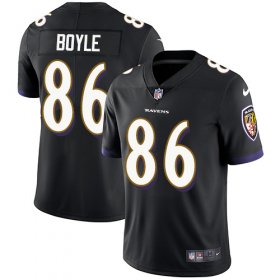 Wholesale Cheap Nike Ravens #86 Nick Boyle Black Alternate Men\'s Stitched NFL Vapor Untouchable Limited Jersey